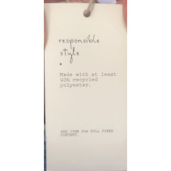 Black Ribbed Scarf Made From 90% Recycled Polyester  One Size - Picture 4 of 5